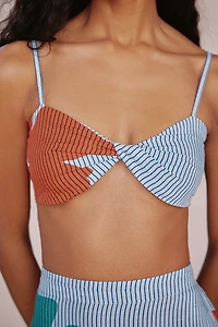 Celandine Linen Blend Bandeau Crop Top