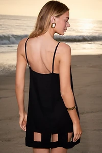 Celandine Square-Neck Cutout Mini Dress