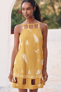 Celandine Square-Neck Cutout Mini Dress