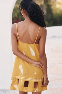 Celandine Square-Neck Cutout Mini Dress
