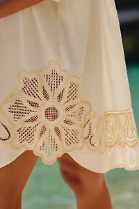 Celandine Embroidered Linen Blend Cover-Up