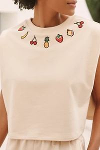 Celandine Coney Icon Embroidered Muscle Tee Sweatshirt