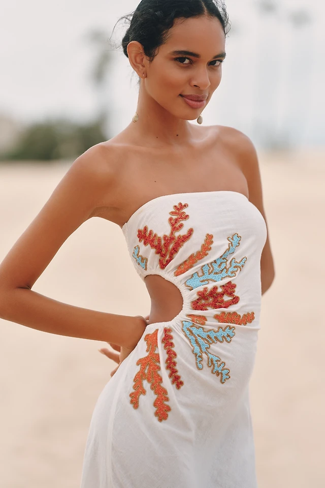 modal ruched a line mini dress in white Ruched Bust A-Line Mini Dress in White main image 1