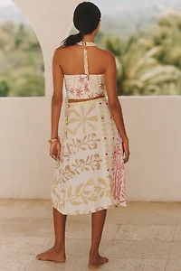 WOOL + NATURE x Celandine Linen Blend Buckle Wrap Skirt