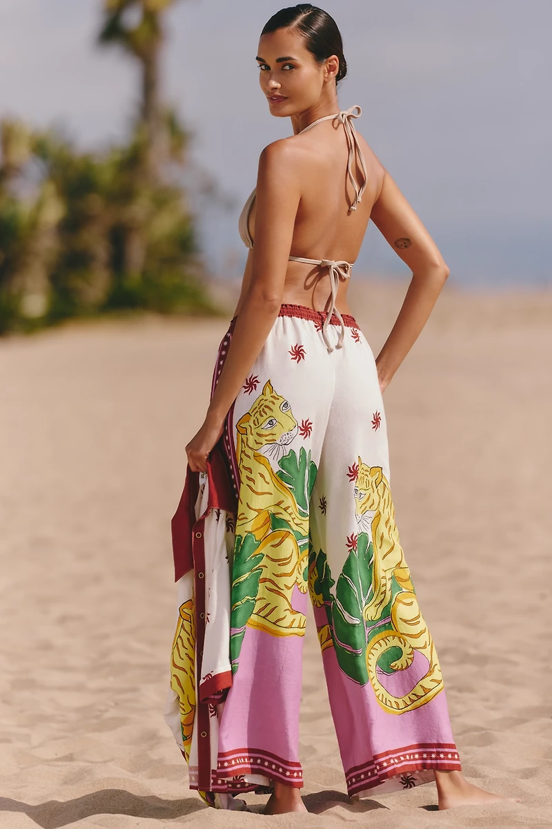 Celandine Linen Blend Wide-Leg Pants