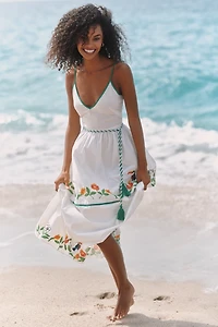 Celandine Embroidered Midi Dress