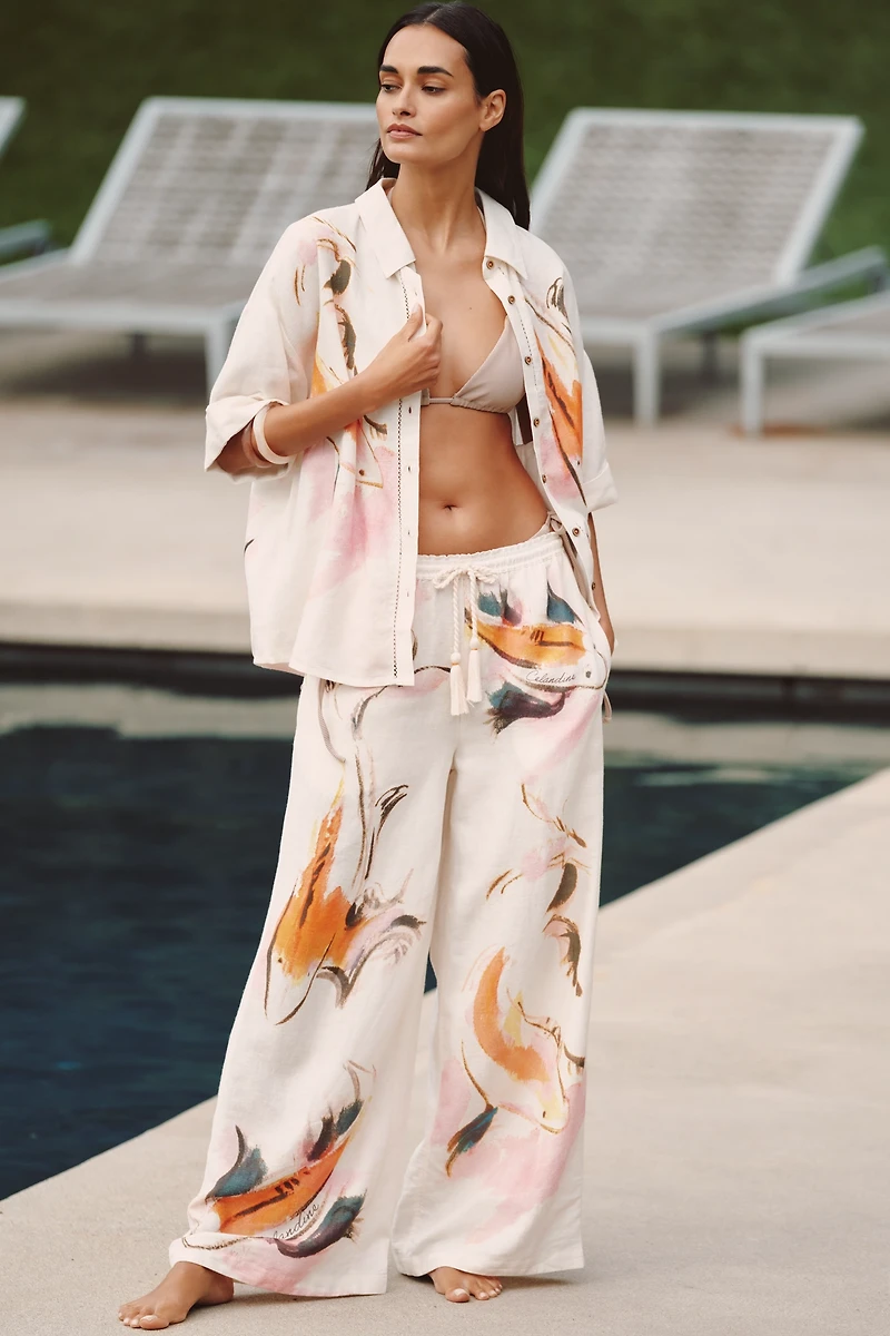 Celandine Linen Blend Buttondown Shirt