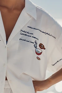 Celandine Tapas Bar Embroidered Surf Shirt