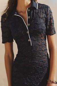 Celandine Collared Lace Midi Dress