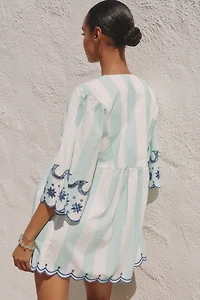 Celandine Poolside Embroidered Buttondown Tunic