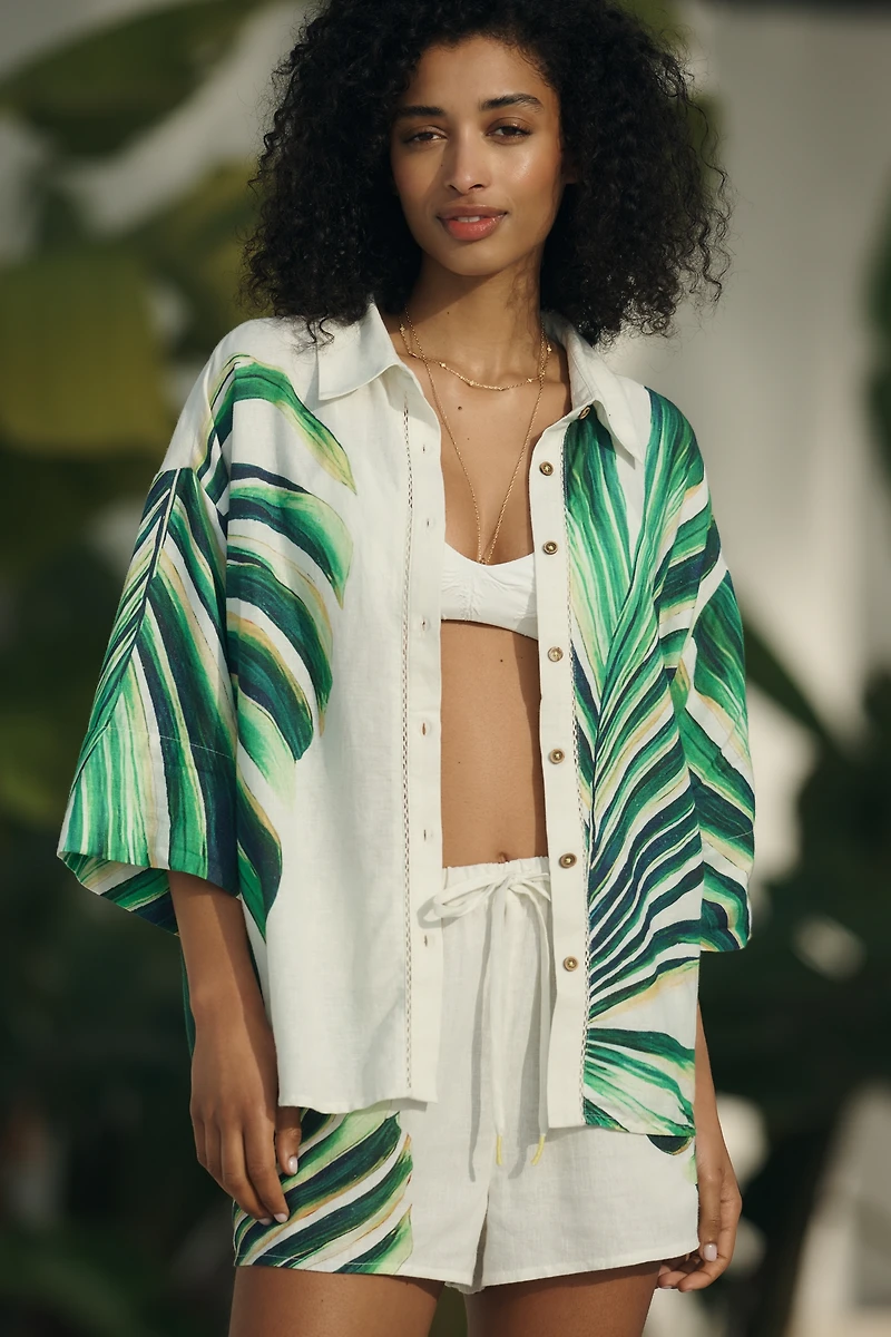 Celandine Linen Blend Buttondown Shirt