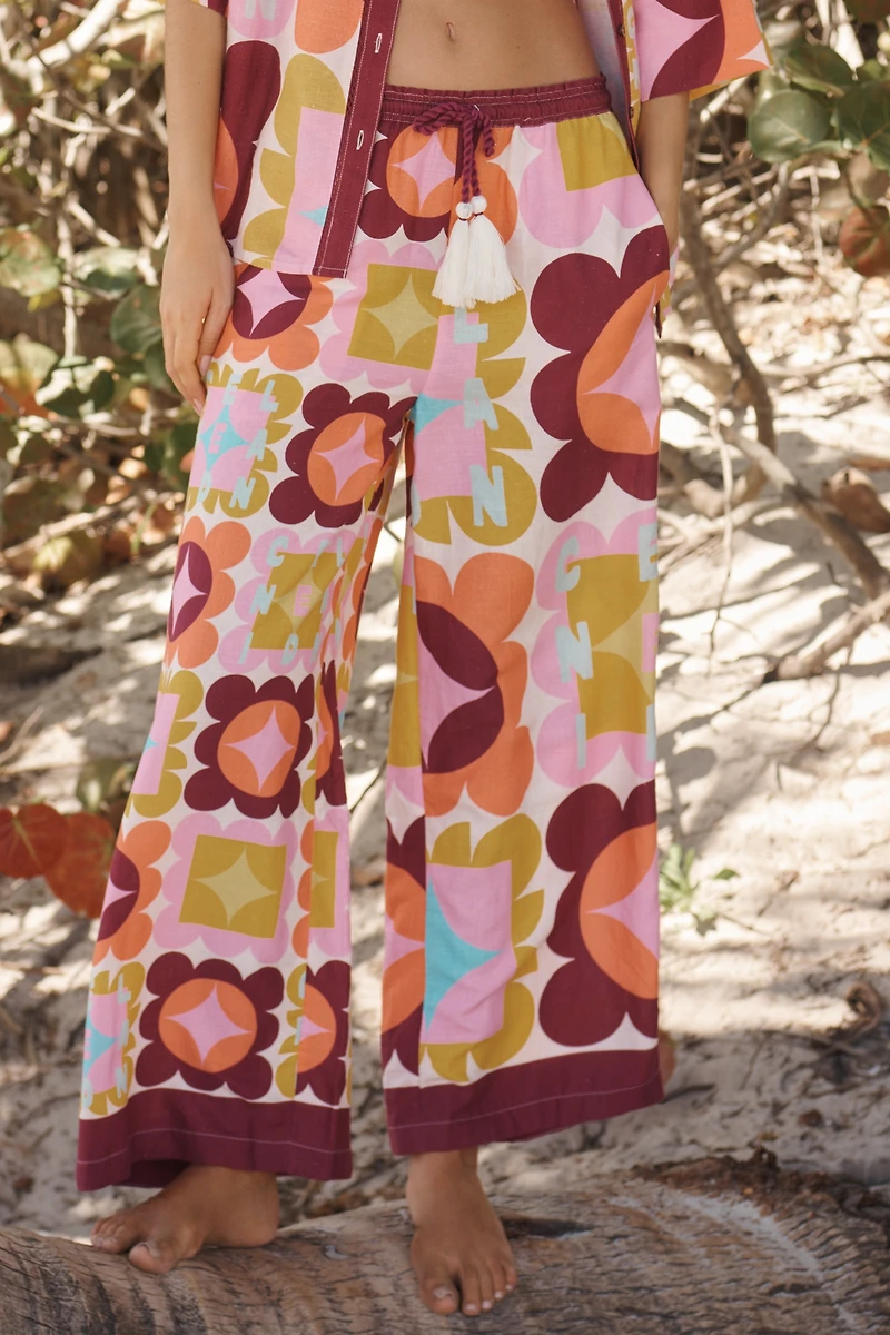 Celandine x Holly Clarke Wide-Leg Linen-Blend Pants