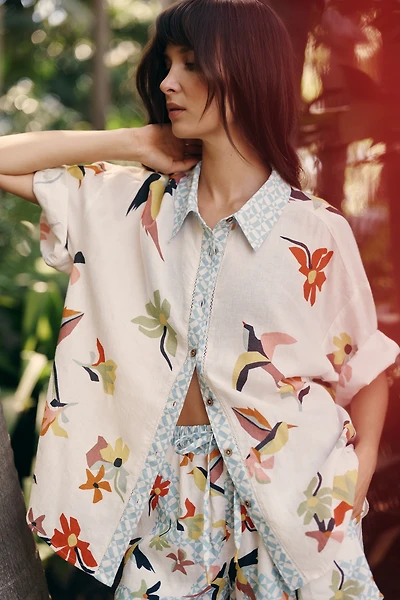 Celandine Linen Buttondown Shirt