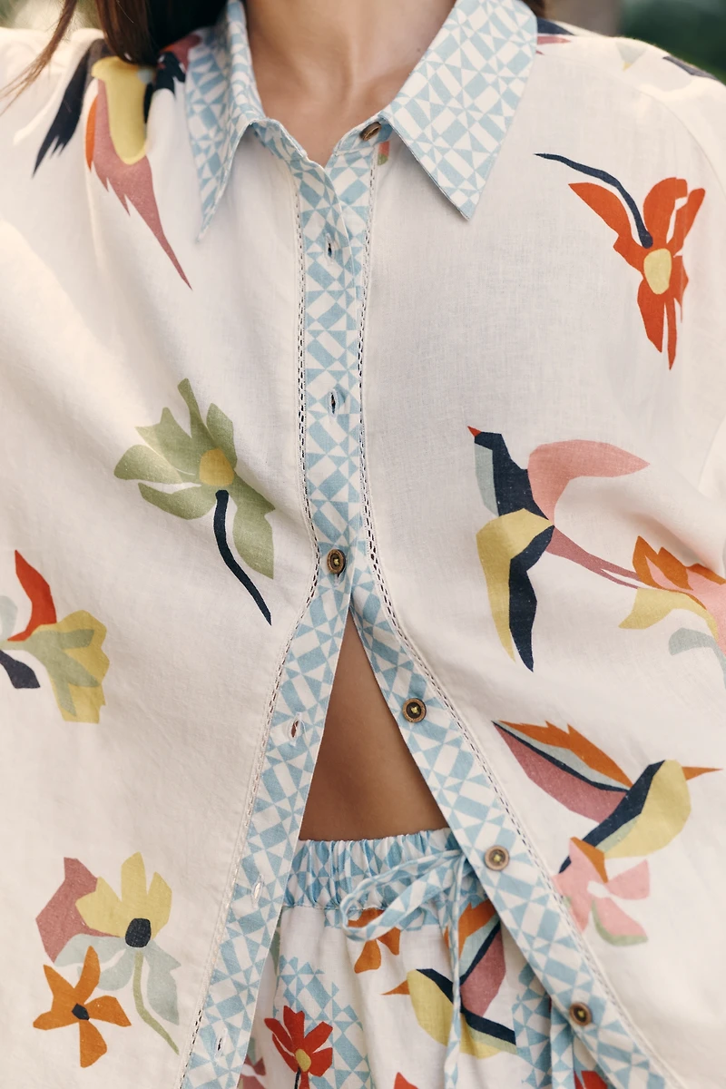 Celandine Linen Buttondown Shirt