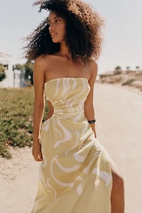 Celandine Strapless Cutout Midi Dress