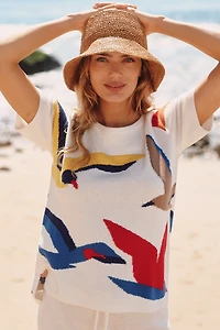 Celandine Short-Sleeve Crew-Neck Sweater