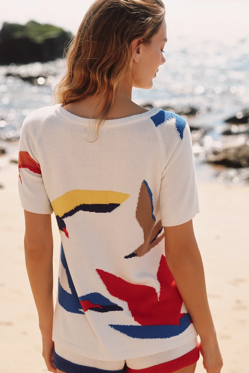 Celandine Short-Sleeve Crew-Neck Sweater