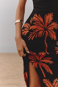 The Mesa Strapless Column Midi Dress by Celandine