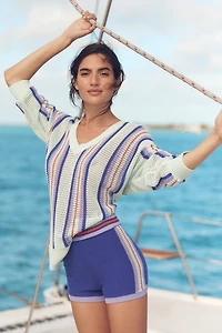 Celandine Colorblock Sweater Shorts