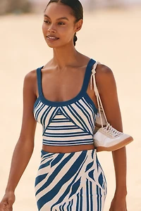 Celandine Printed Scoop-Neck Knit Tank Top