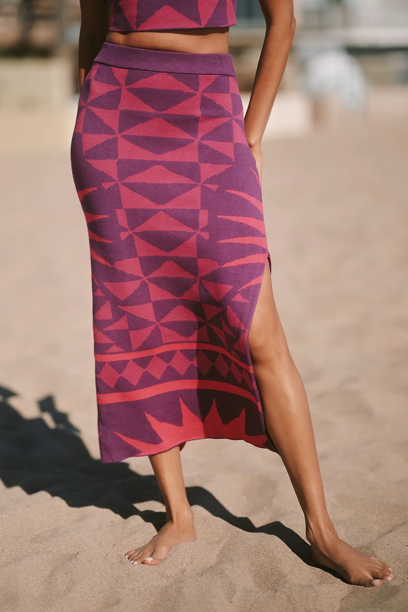 WOOL + NATURE x Celandine Knit Midi Skirt