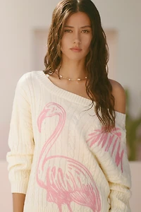 Celandine Boat-Neck Embroidered Heritage Sweater
