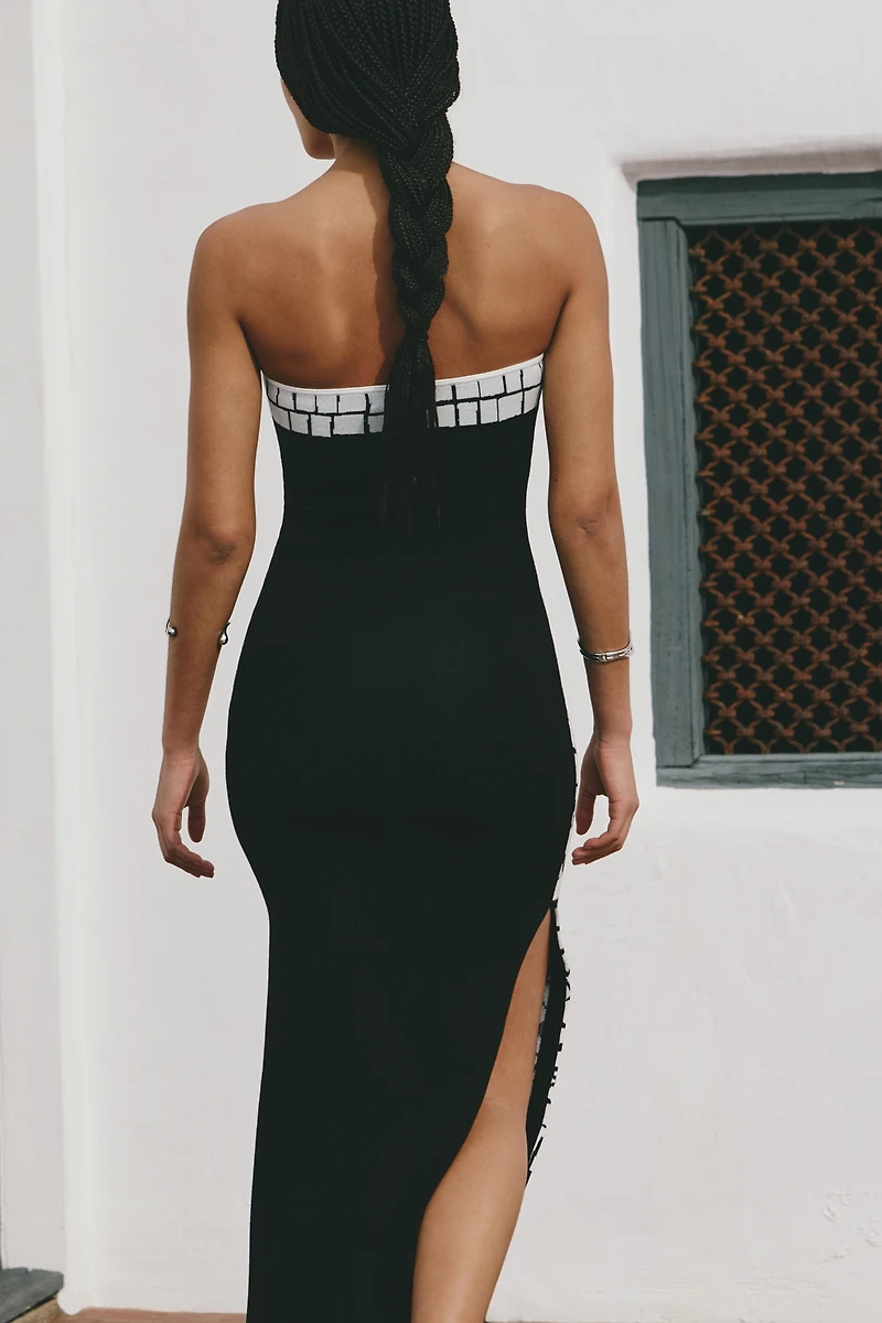 Celandine Mosaic Strapless Maxi Dress