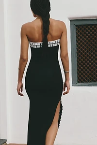 Celandine Mosaic Strapless Maxi Dress