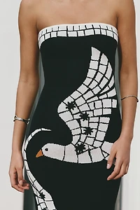 Celandine Mosaic Strapless Maxi Dress