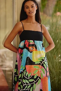 Celandine x Carla Petelski Printed Cotton Midi Dress