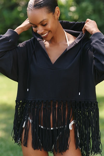 Celandine Macrame Fringe Sweatshirt