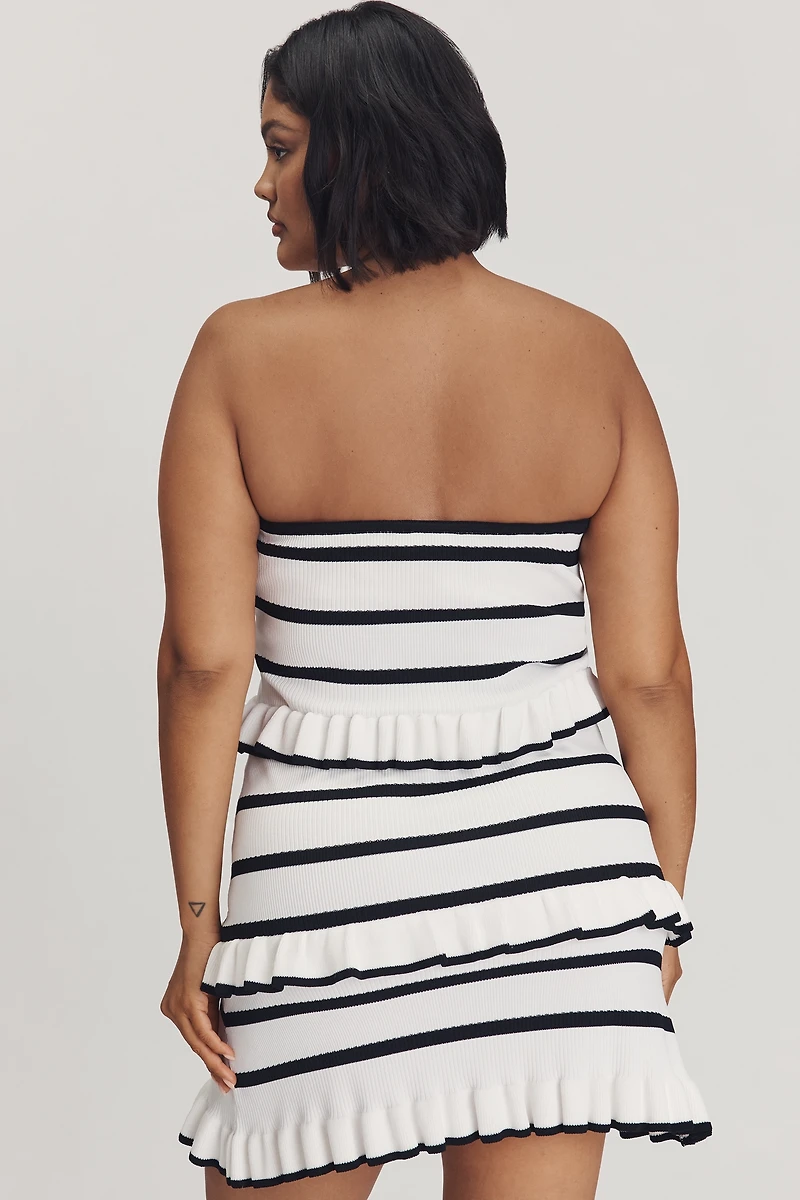 Endless Rose Strapless Ruffle Mini Tube Dress