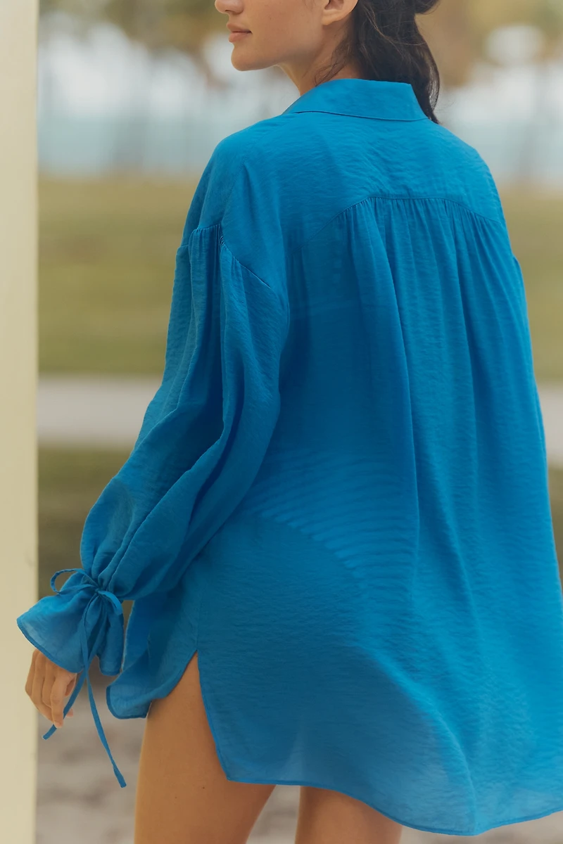 Celandine Antonio Long-Sleeve Buttondown Blouse