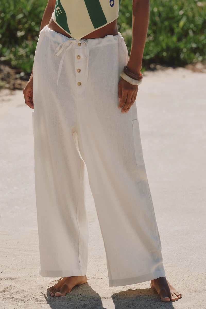 Celandine Linen Fisherman Pants