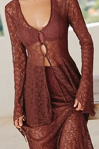 Celandine Lacy Long-Sleeve Top
