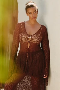 Celandine Lacy Long-Sleeve Top