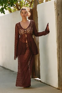 Celandine Lacy Long-Sleeve Top