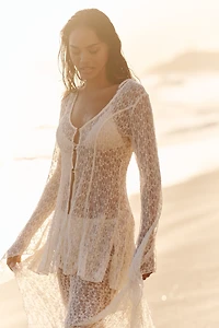 Celandine Lacy Long-Sleeve Top