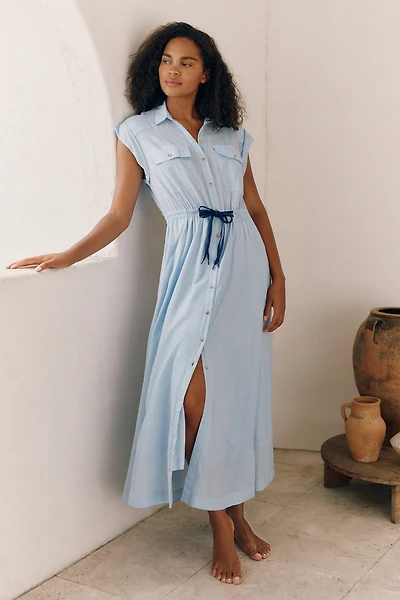 Celandine Tie-Waist Shirtdress