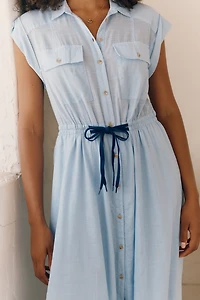 Celandine Tie-Waist Shirtdress