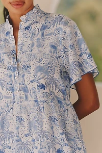 Ro's Garden Vibeka Short-Sleeve Mini Dress