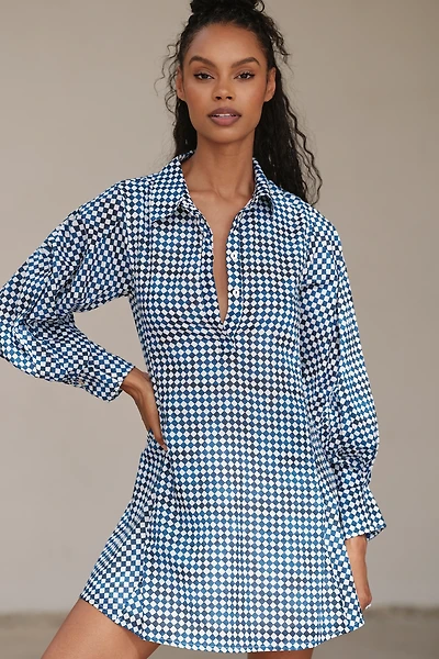 Ro's Garden Chloe Long-Sleeve Mini Shirtdress