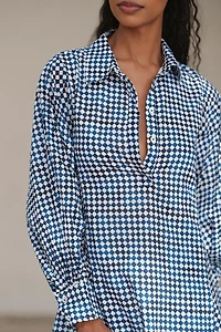 Ro's Garden Chloe Long-Sleeve Mini Shirtdress