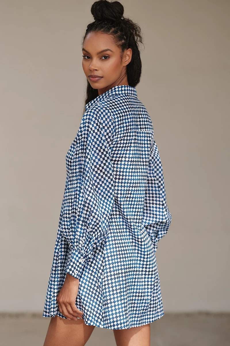 Ro's Garden Chloe Long-Sleeve Mini Shirtdress