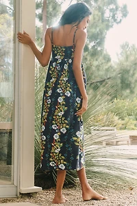 Ro's Garden Derby Cotton Sleeveless Midi Dress