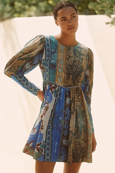 Ro's Garden Jewell Long-Sleeve Mini Dress