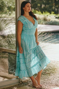 Ro's Garden Hilda V-Neck Tiered Maxi Dress