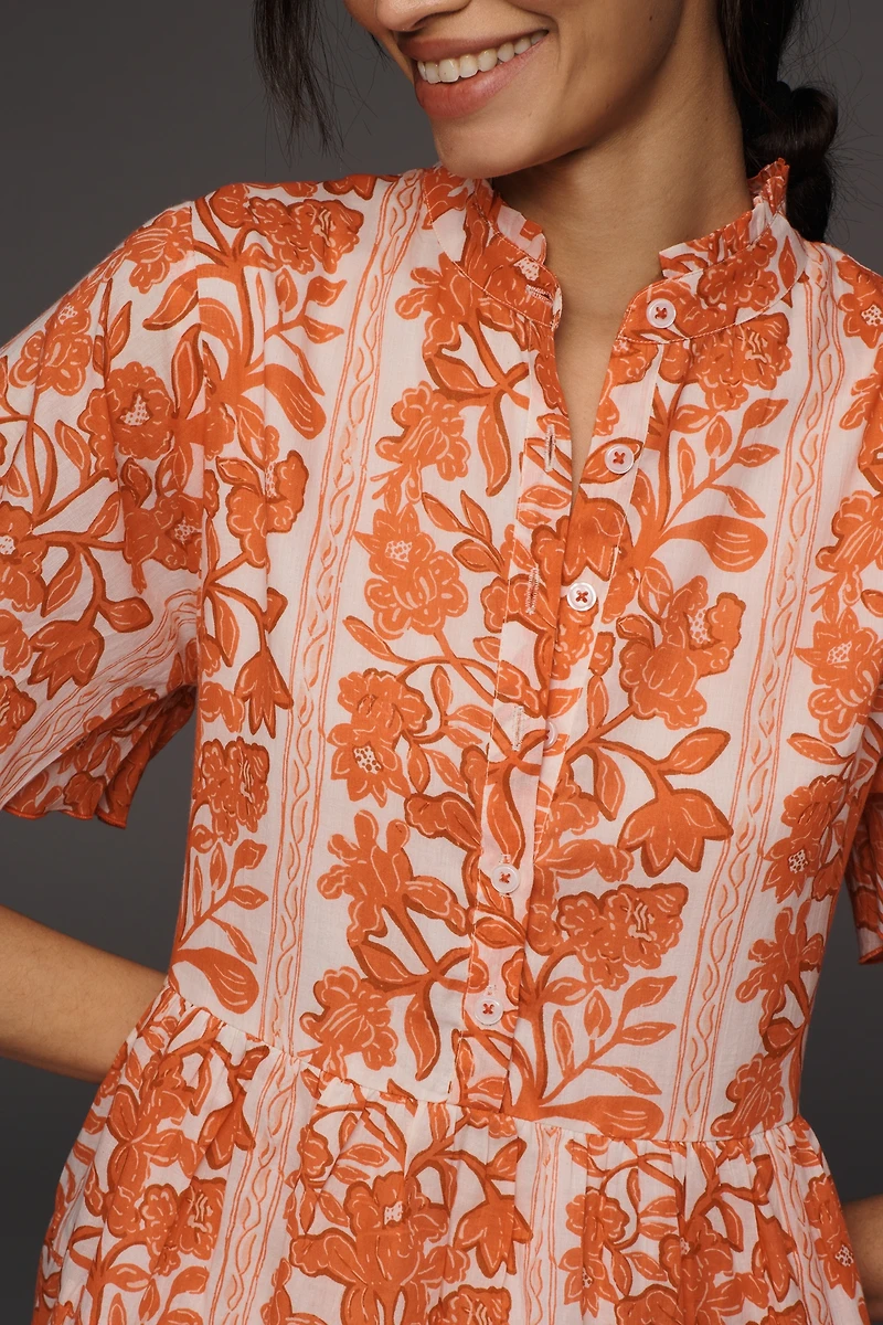 Ro's Garden Vibeka Short-Sleeve Mini Dress