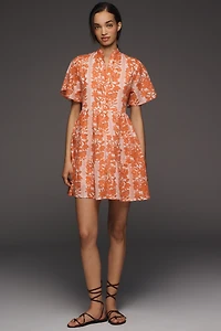 Ro's Garden Vibeka Short-Sleeve Mini Dress