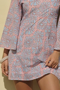 SZ Blockprints Mary Bell-Sleeve Mini Dress
